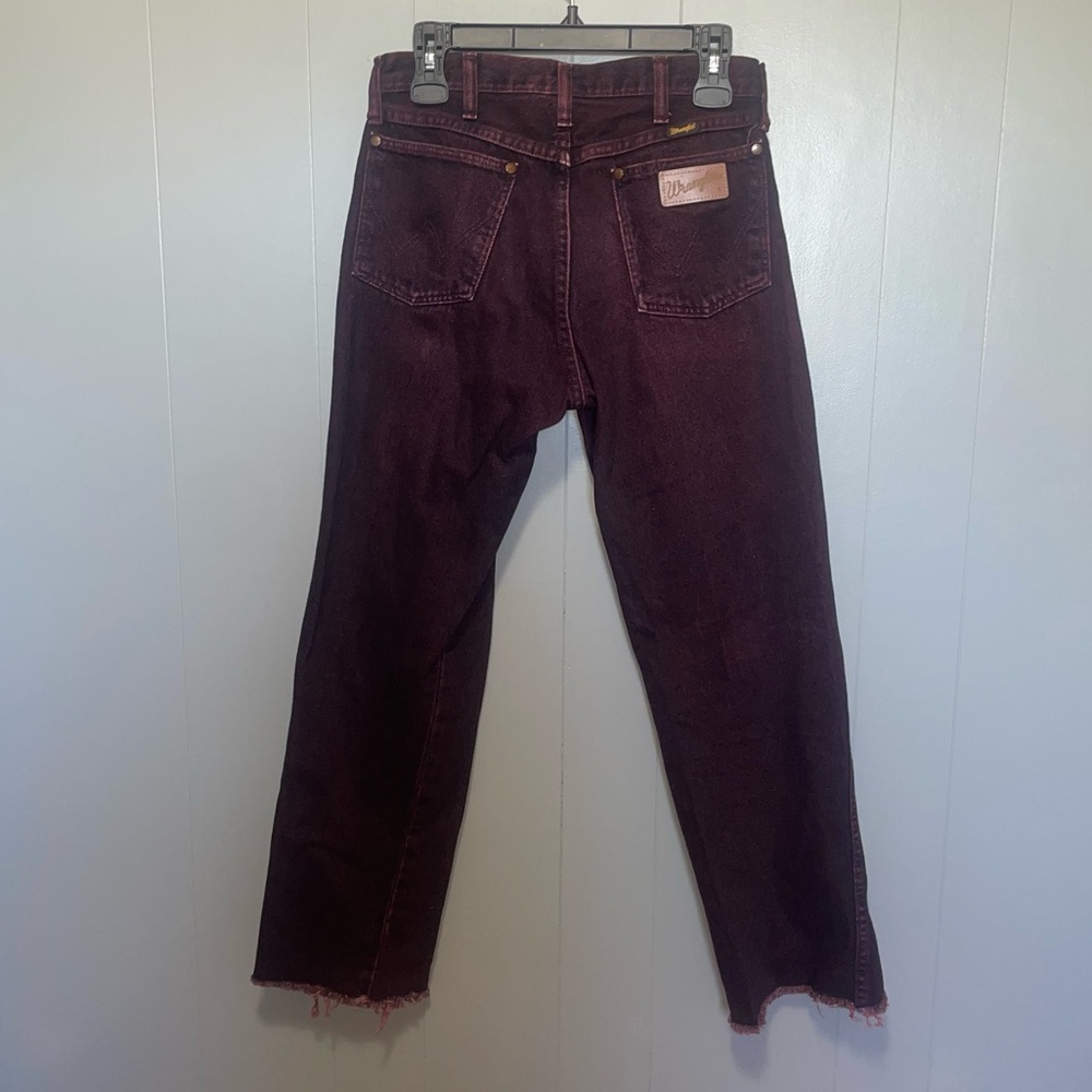 Vintage Wrangler High Waist Straight Leg Burgandy Jeans 29 x 34 - Picture 5 of 7